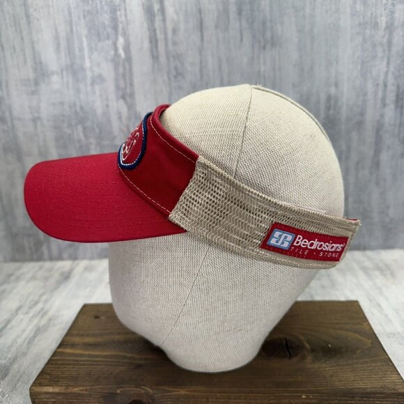 NEW Los Angeles Angels Visor Hat Cap Mens Red Baseball MLB Snap Back Box Logo - Picture 6 of 9